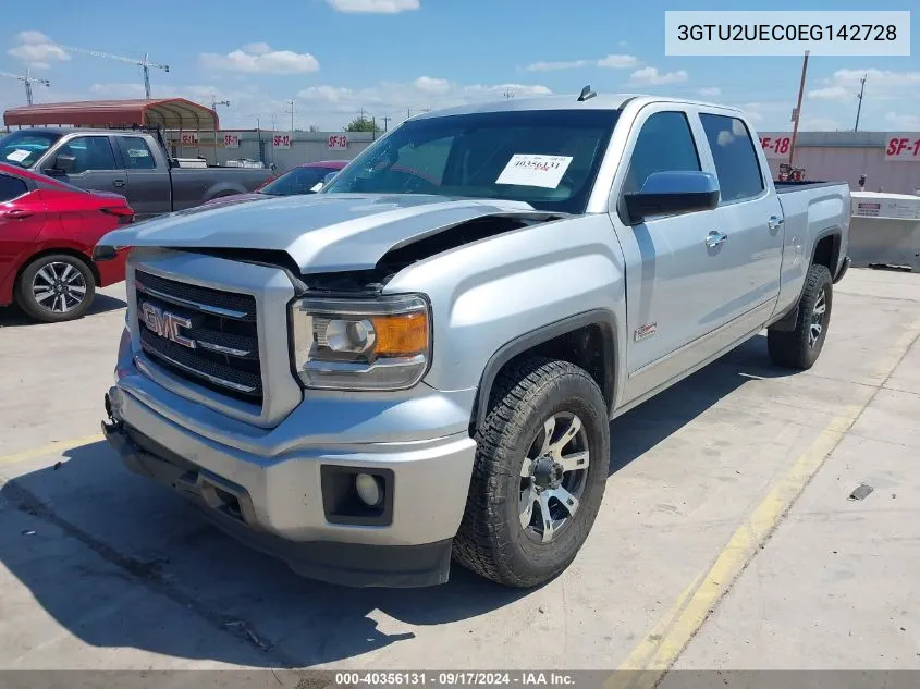 2014 GMC Sierra 1500 Sle VIN: 3GTU2UEC0EG142728 Lot: 40356131