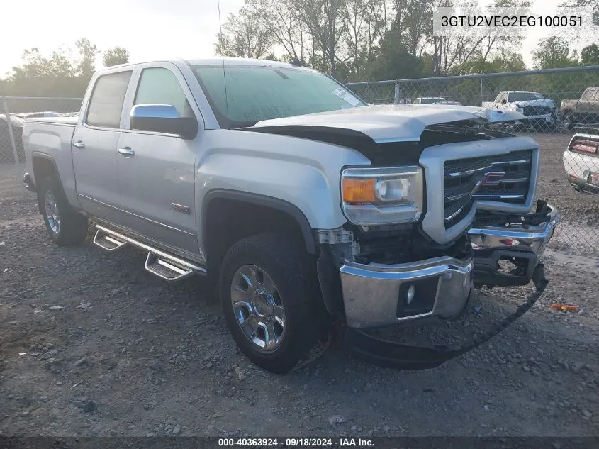 2014 GMC Sierra 1500 Slt VIN: 3GTU2VEC2EG100051 Lot: 40363924