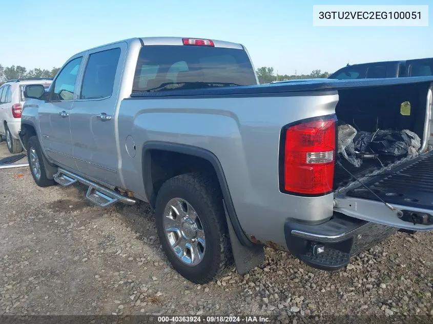 2014 GMC Sierra 1500 Slt VIN: 3GTU2VEC2EG100051 Lot: 40363924