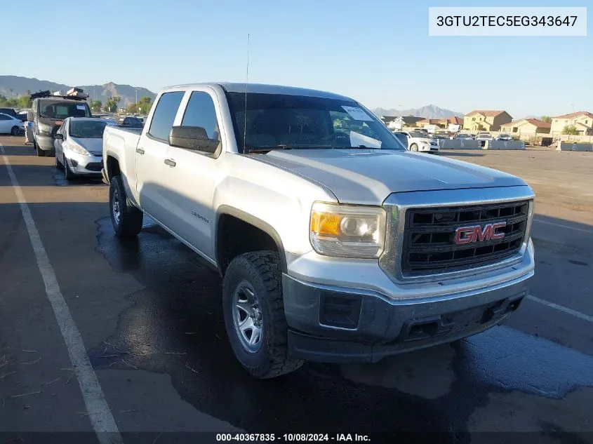 2014 GMC Sierra 1500 VIN: 3GTU2TEC5EG343647 Lot: 40367835