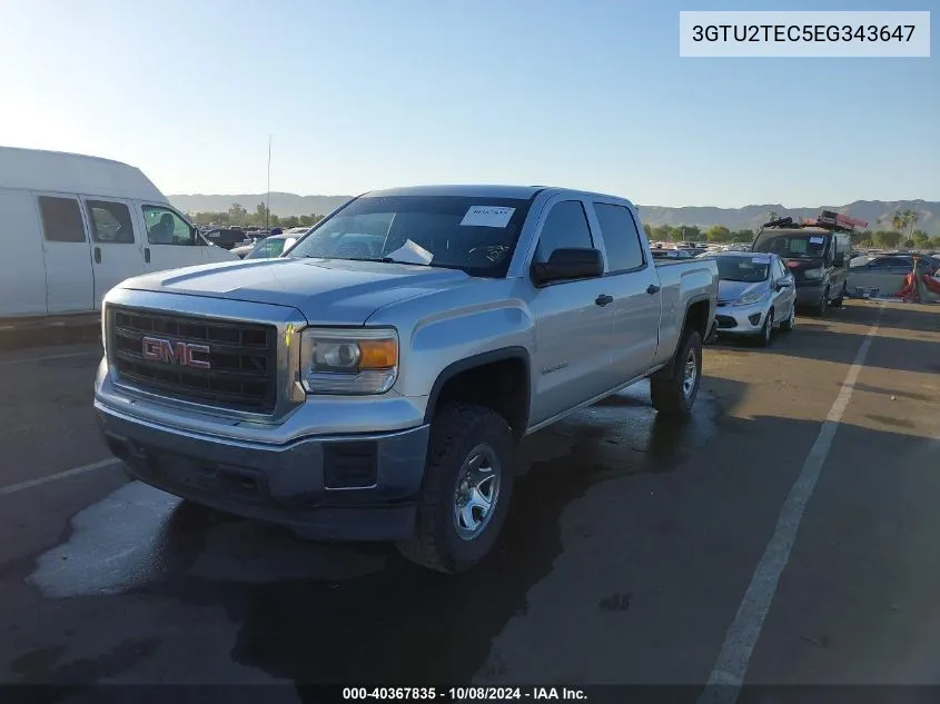 2014 GMC Sierra 1500 VIN: 3GTU2TEC5EG343647 Lot: 40367835