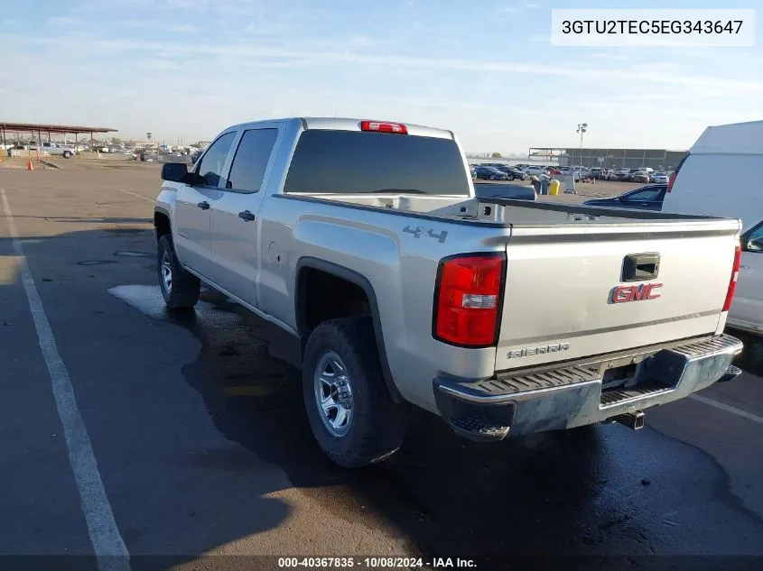 2014 GMC Sierra 1500 VIN: 3GTU2TEC5EG343647 Lot: 40367835