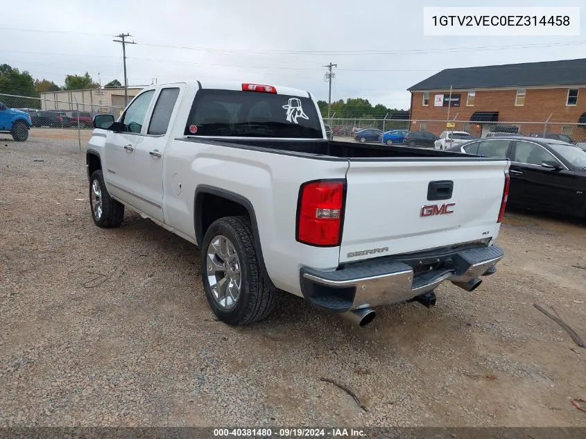 2014 GMC Sierra 1500 Slt VIN: 1GTV2VEC0EZ314458 Lot: 40381480