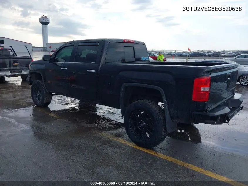 2014 GMC Sierra 1500 Slt VIN: 3GTU2VEC8EG520638 Lot: 40385060