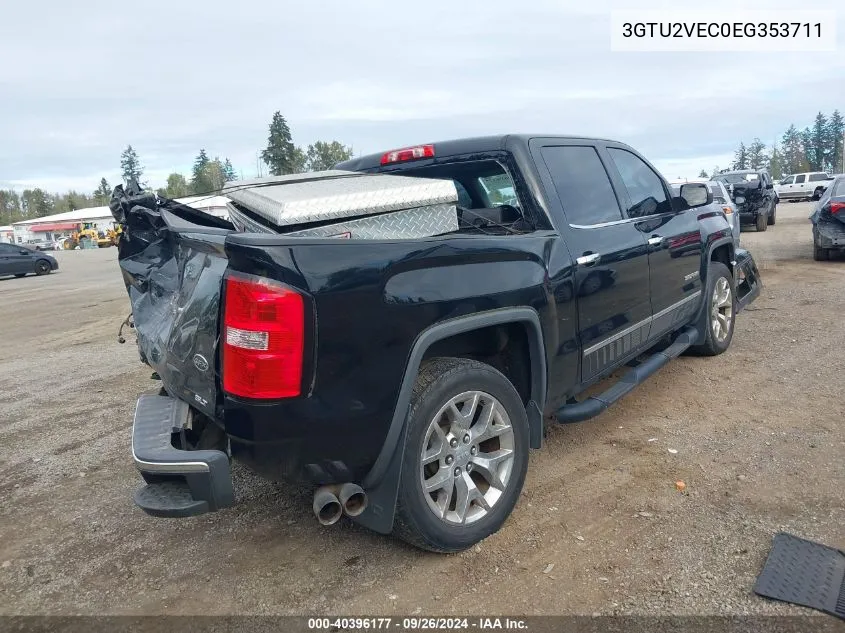 2014 GMC Sierra 1500 Slt VIN: 3GTU2VEC0EG353711 Lot: 40396177