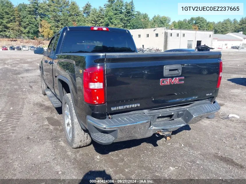 2014 GMC Sierra 1500 Sle VIN: 1GTV2UEC0EZ237665 Lot: 40424386