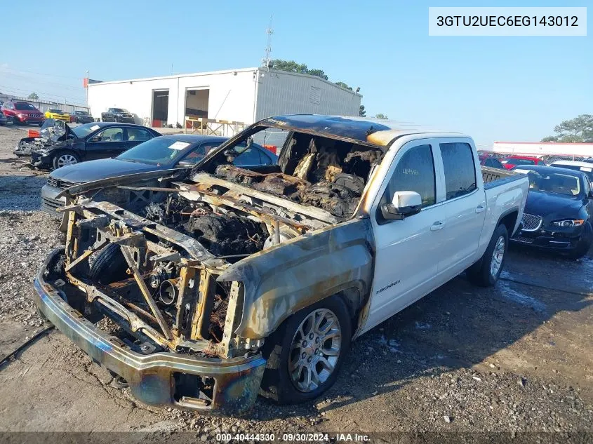 2014 GMC Sierra K1500 Sle VIN: 3GTU2UEC6EG143012 Lot: 40444330