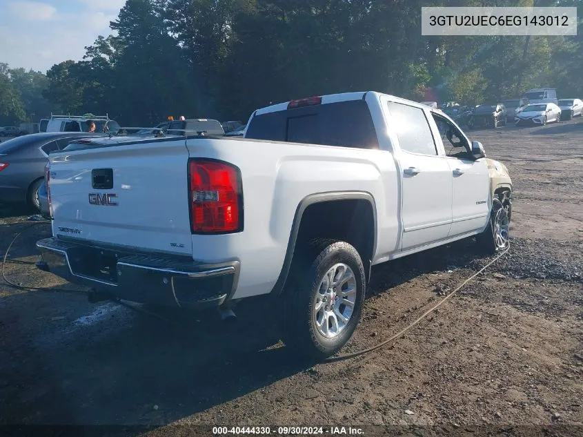 2014 GMC Sierra K1500 Sle VIN: 3GTU2UEC6EG143012 Lot: 40444330