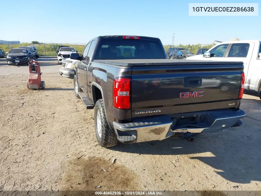 2014 GMC Sierra K1500 Sle VIN: 1GTV2UEC0EZ286638 Lot: 40452936