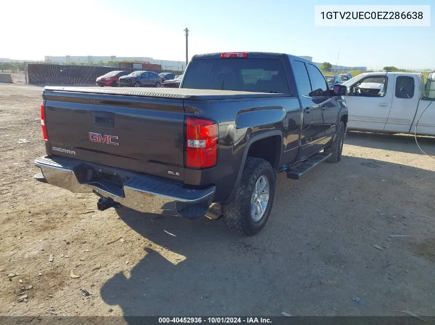 2014 GMC Sierra K1500 Sle VIN: 1GTV2UEC0EZ286638 Lot: 40452936