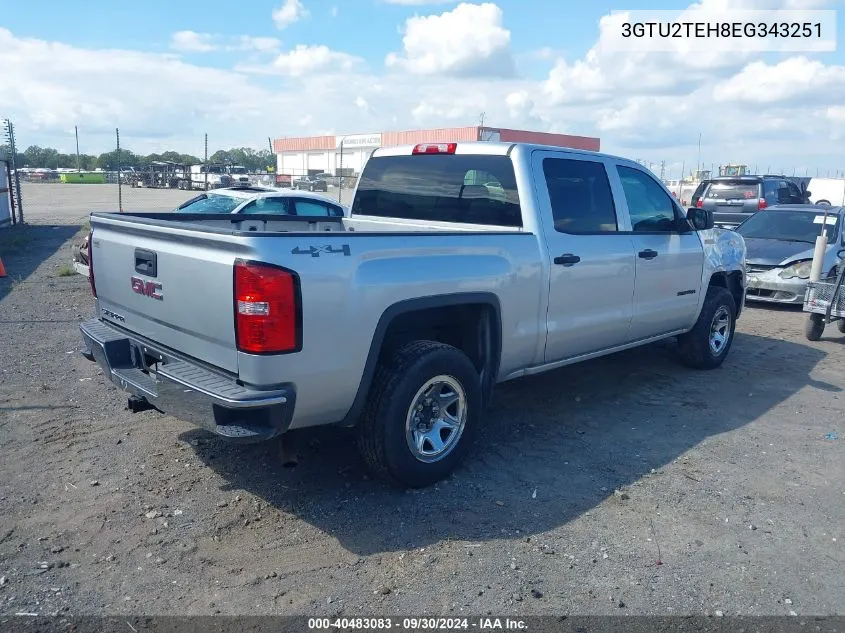 2014 GMC Sierra 1500 VIN: 3GTU2TEH8EG343251 Lot: 40483083