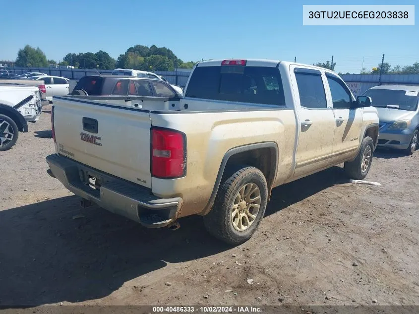 2014 GMC Sierra 1500 Sle VIN: 3GTU2UEC6EG203838 Lot: 40486333