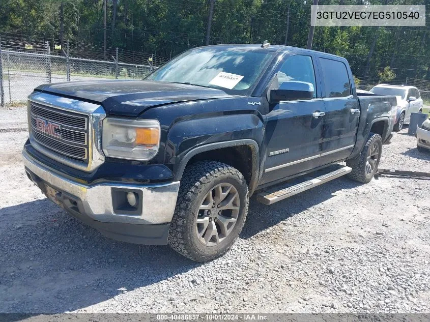 2014 GMC Sierra 1500 Slt VIN: 3GTU2VEC7EG510540 Lot: 40486857