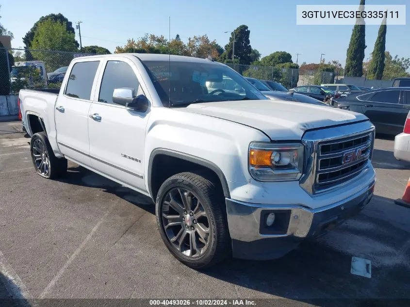 2014 GMC Sierra 1500 Slt VIN: 3GTU1VEC3EG335111 Lot: 40493026