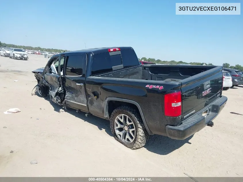 2014 GMC Sierra 1500 Slt VIN: 3GTU2VECXEG106471 Lot: 40504384