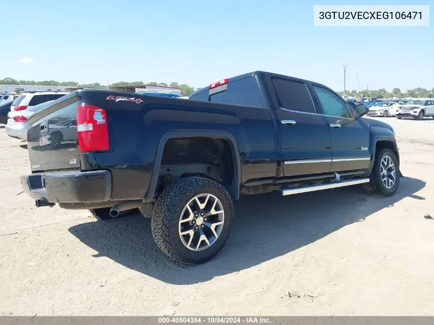 2014 GMC Sierra 1500 Slt VIN: 3GTU2VECXEG106471 Lot: 40504384