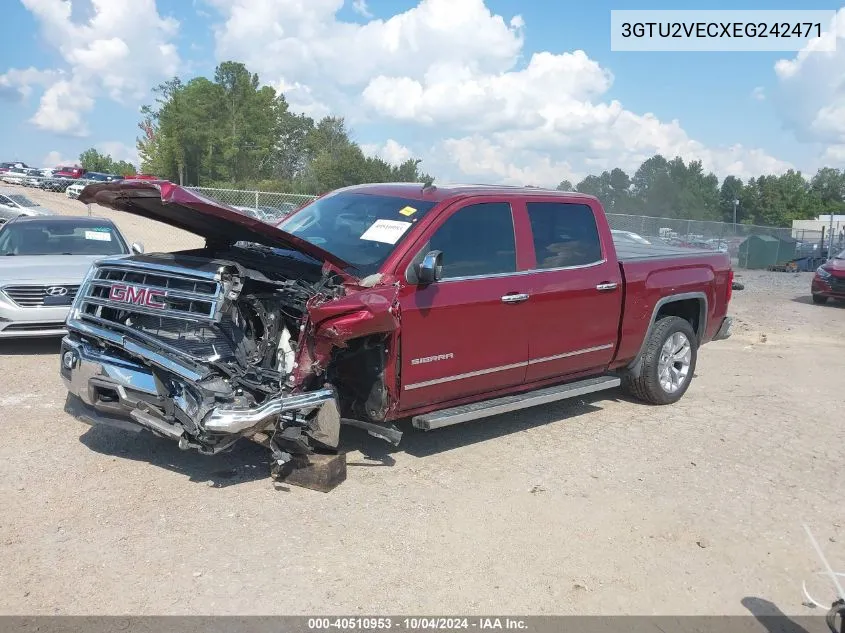 2014 GMC Sierra 1500 Slt VIN: 3GTU2VECXEG242471 Lot: 40510953