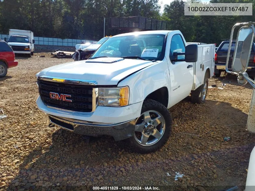 2014 GMC Sierra 2500Hd Work Truck VIN: 1GD02ZCGXEF167487 Lot: 40511829