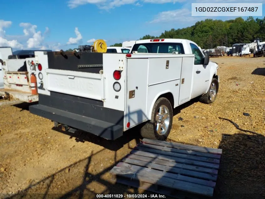 2014 GMC Sierra 2500Hd Work Truck VIN: 1GD02ZCGXEF167487 Lot: 40511829