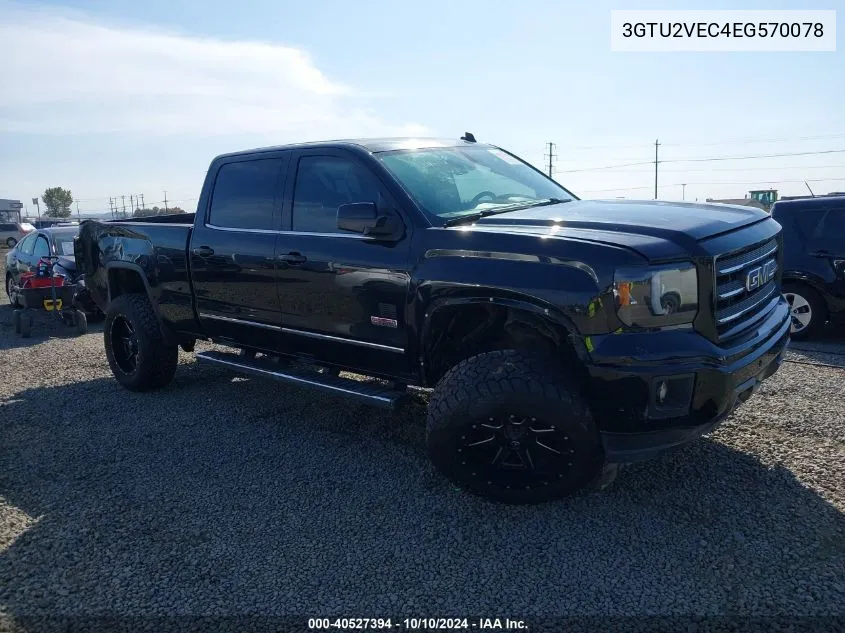 2014 GMC Sierra 1500 Slt VIN: 3GTU2VEC4EG570078 Lot: 40527394