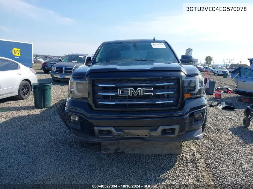 2014 GMC Sierra 1500 Slt VIN: 3GTU2VEC4EG570078 Lot: 40527394