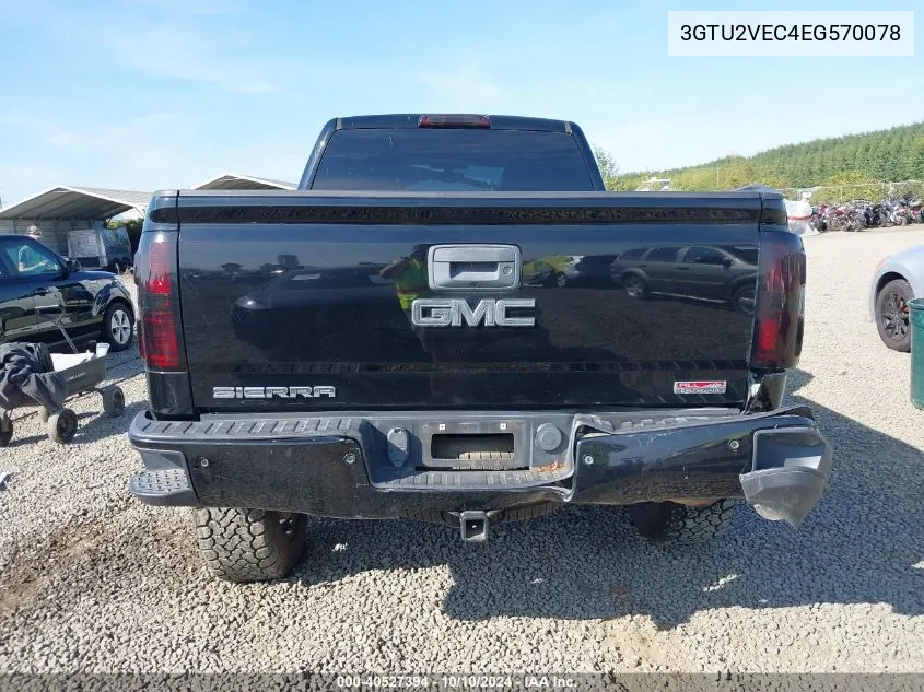 2014 GMC Sierra 1500 Slt VIN: 3GTU2VEC4EG570078 Lot: 40527394