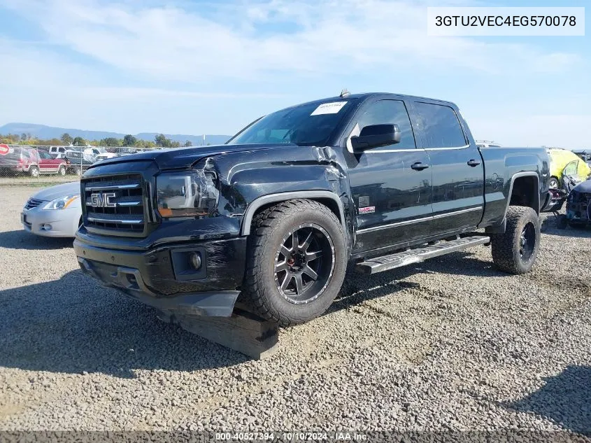 2014 GMC Sierra 1500 Slt VIN: 3GTU2VEC4EG570078 Lot: 40527394