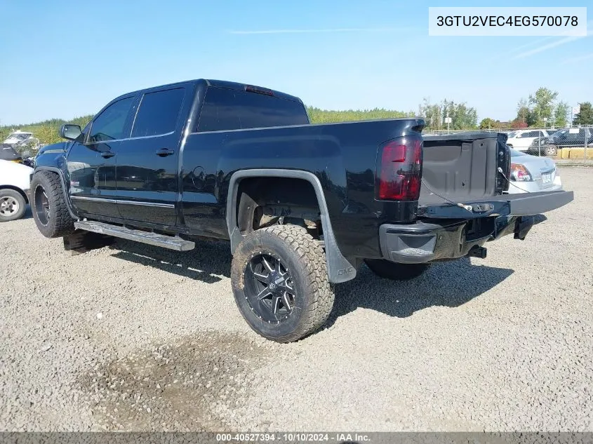 2014 GMC Sierra 1500 Slt VIN: 3GTU2VEC4EG570078 Lot: 40527394