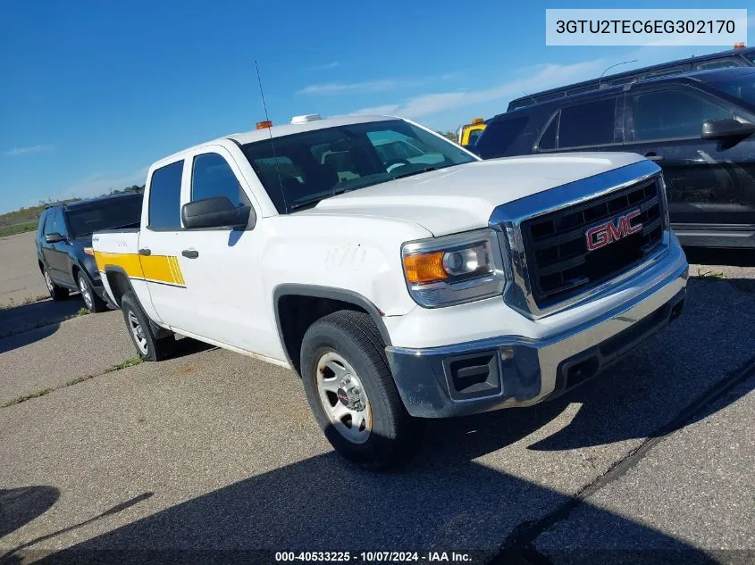 2014 GMC Sierra K1500 VIN: 3GTU2TEC6EG302170 Lot: 40533225