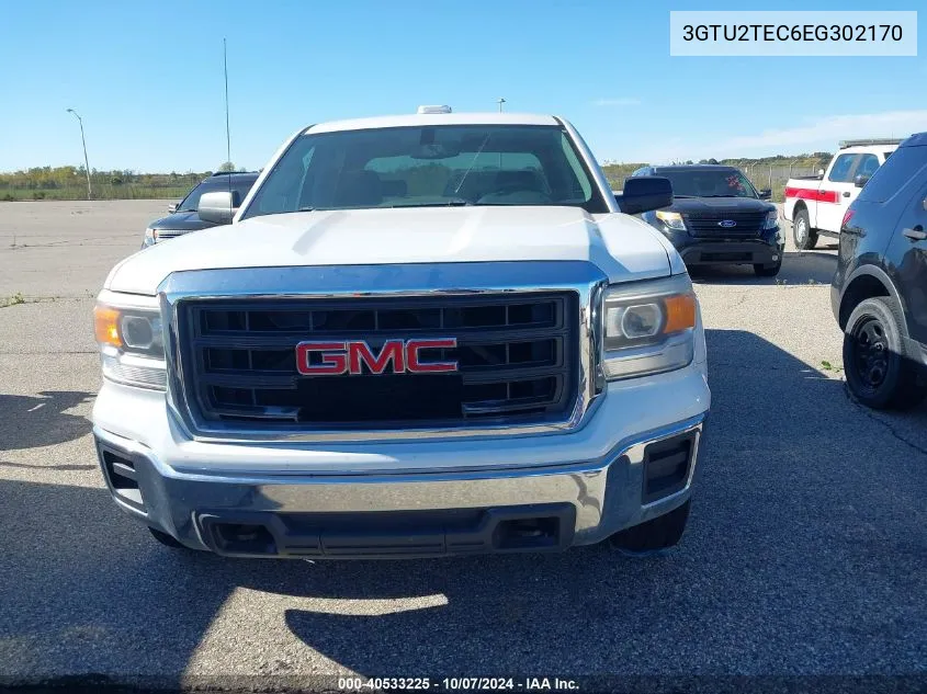 2014 GMC Sierra K1500 VIN: 3GTU2TEC6EG302170 Lot: 40533225