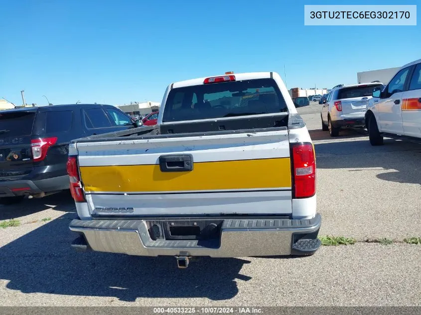 2014 GMC Sierra K1500 VIN: 3GTU2TEC6EG302170 Lot: 40533225