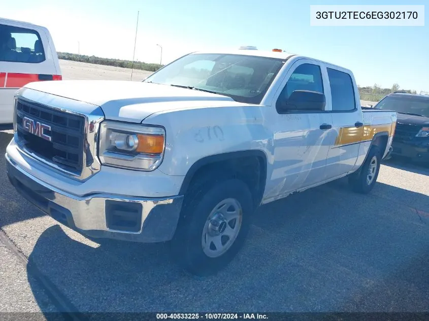 2014 GMC Sierra K1500 VIN: 3GTU2TEC6EG302170 Lot: 40533225