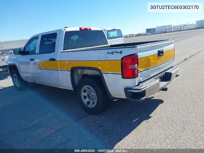 2014 GMC Sierra K1500 VIN: 3GTU2TEC6EG302170 Lot: 40533225