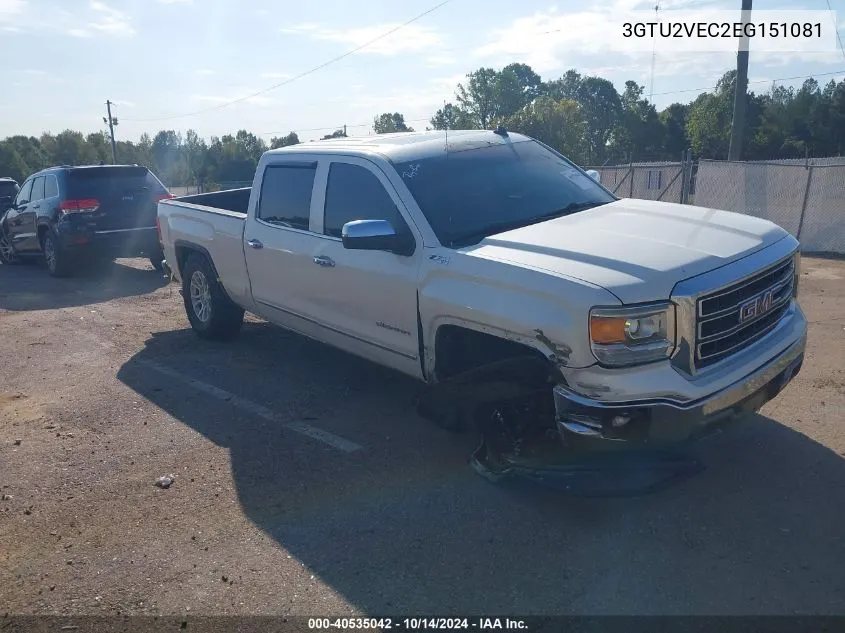 2014 GMC Sierra 1500 Slt VIN: 3GTU2VEC2EG151081 Lot: 40535042