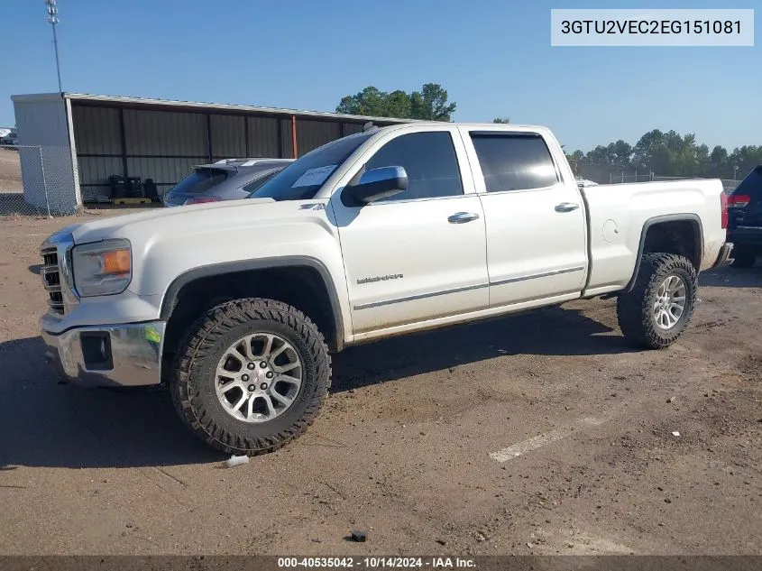 2014 GMC Sierra 1500 Slt VIN: 3GTU2VEC2EG151081 Lot: 40535042