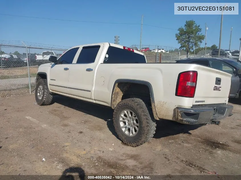 2014 GMC Sierra 1500 Slt VIN: 3GTU2VEC2EG151081 Lot: 40535042