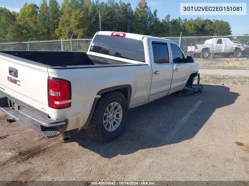 2014 GMC Sierra 1500 Slt VIN: 3GTU2VEC2EG151081 Lot: 40535042