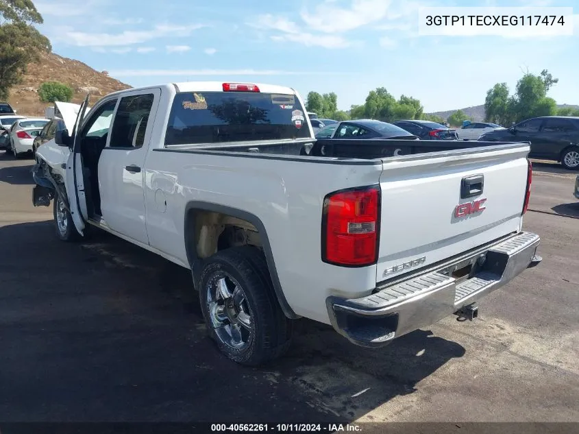 2014 GMC Sierra 1500 VIN: 3GTP1TECXEG117474 Lot: 40562261