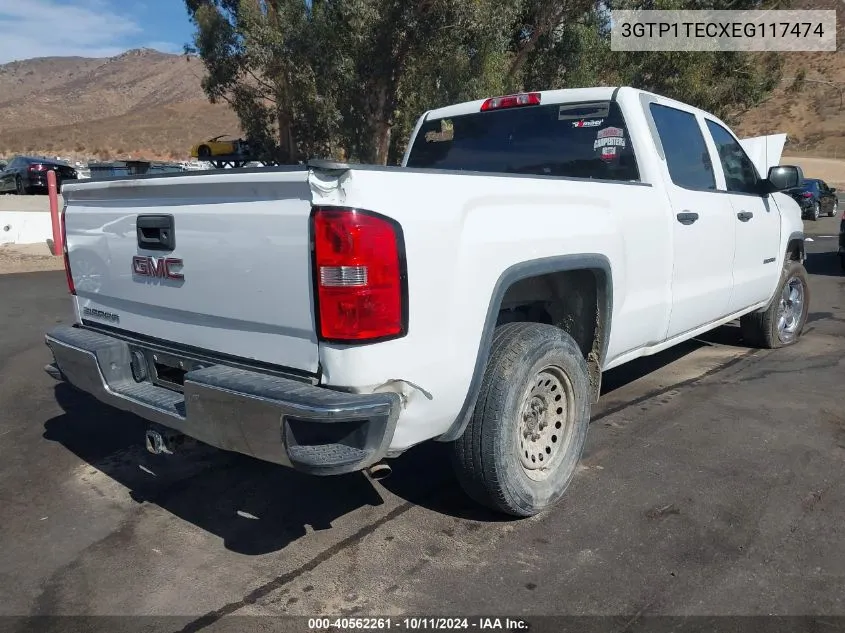 2014 GMC Sierra 1500 VIN: 3GTP1TECXEG117474 Lot: 40562261