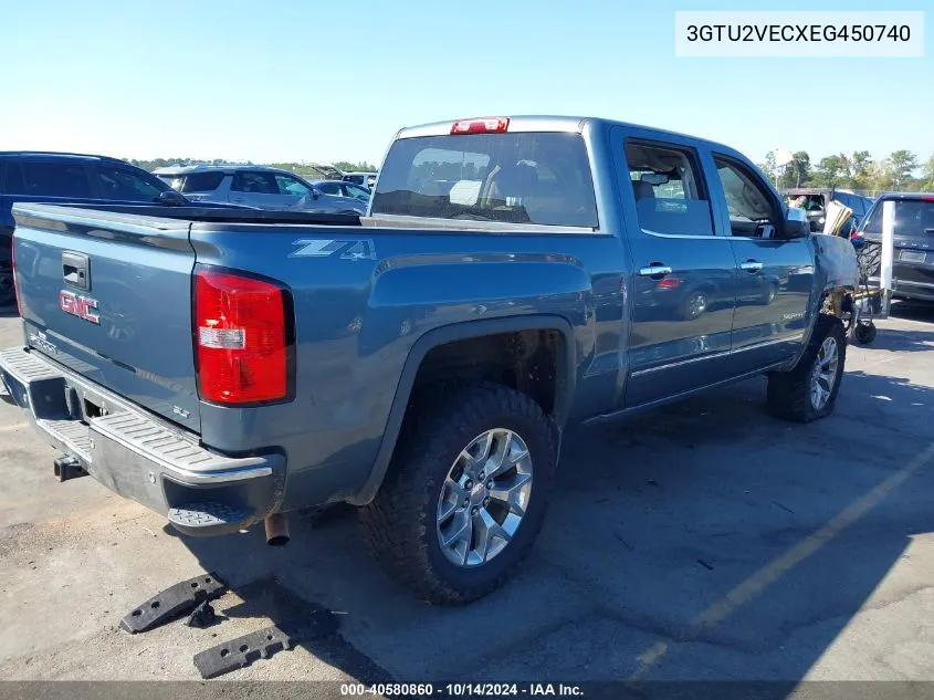 2014 GMC Sierra 1500 Slt VIN: 3GTU2VECXEG450740 Lot: 40580860