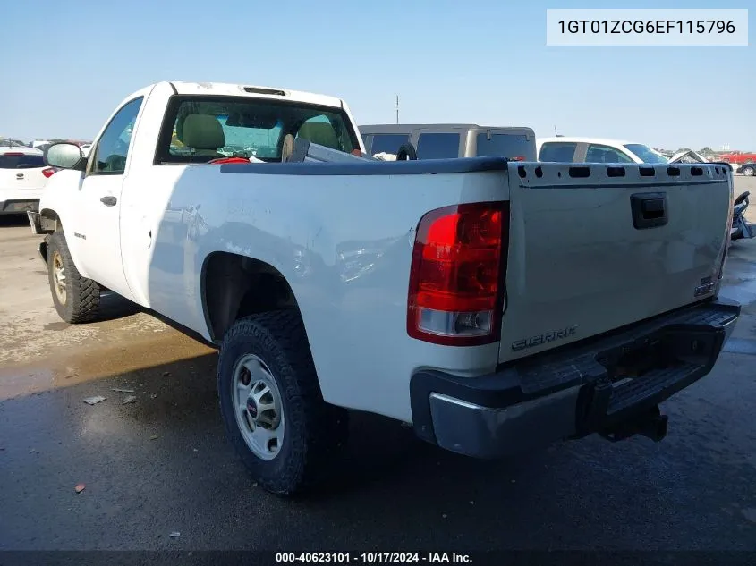 2014 GMC Sierra 2500Hd Work Truck VIN: 1GT01ZCG6EF115796 Lot: 40623101