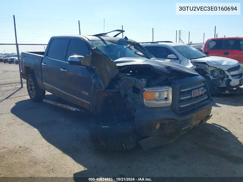 2014 GMC Sierra 1500 K1500 Slt VIN: 3GTU2VEC3EG160694 Lot: 40634853