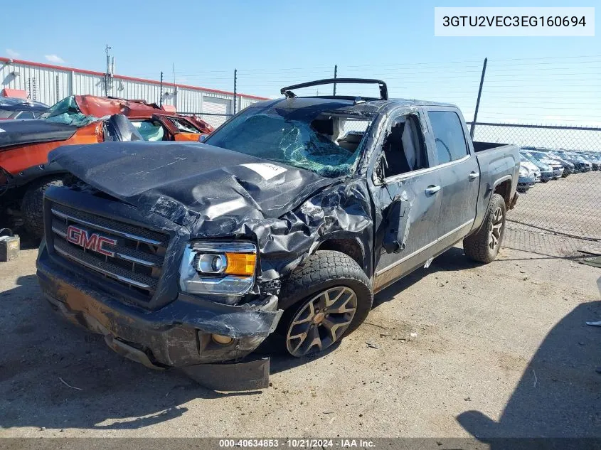 2014 GMC Sierra 1500 K1500 Slt VIN: 3GTU2VEC3EG160694 Lot: 40634853