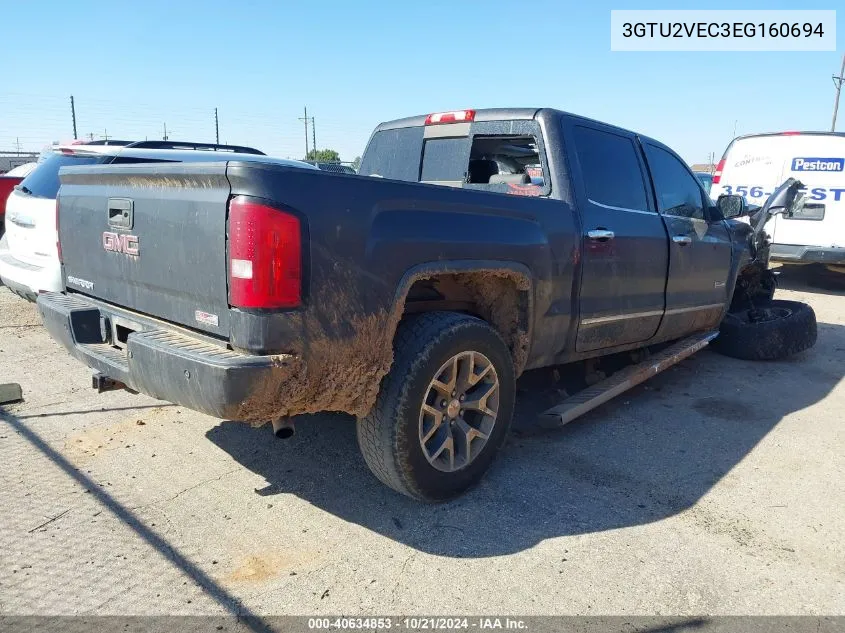 2014 GMC Sierra 1500 K1500 Slt VIN: 3GTU2VEC3EG160694 Lot: 40634853