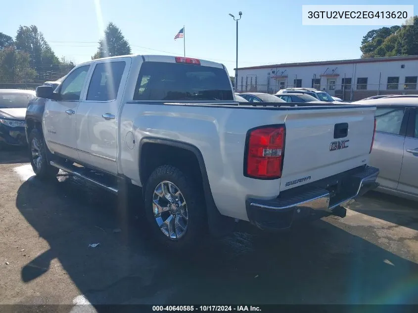 2014 GMC Sierra 1500 Slt VIN: 3GTU2VEC2EG413620 Lot: 40640585