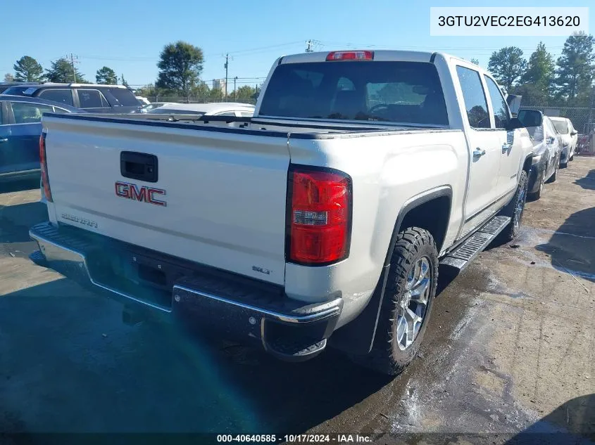 2014 GMC Sierra 1500 Slt VIN: 3GTU2VEC2EG413620 Lot: 40640585