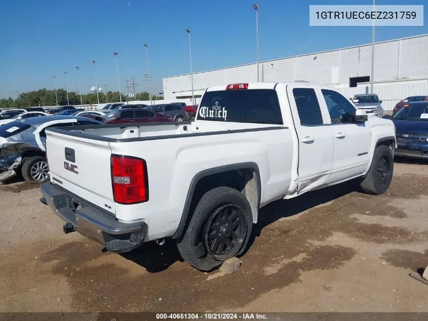 2014 GMC Sierra C1500 Sle VIN: 1GTR1UEC6EZ231759 Lot: 40651304