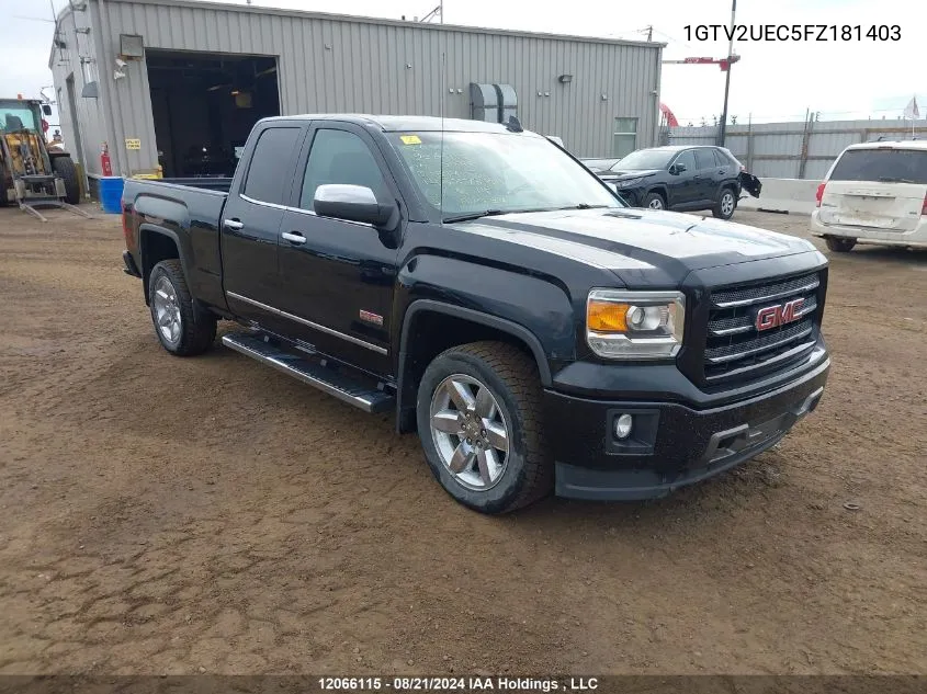 2015 GMC Sierra K1500 Sle VIN: 1GTV2UEC5FZ181403 Lot: 12066115