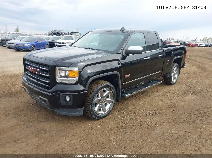 2015 GMC Sierra K1500 Sle VIN: 1GTV2UEC5FZ181403 Lot: 12066115