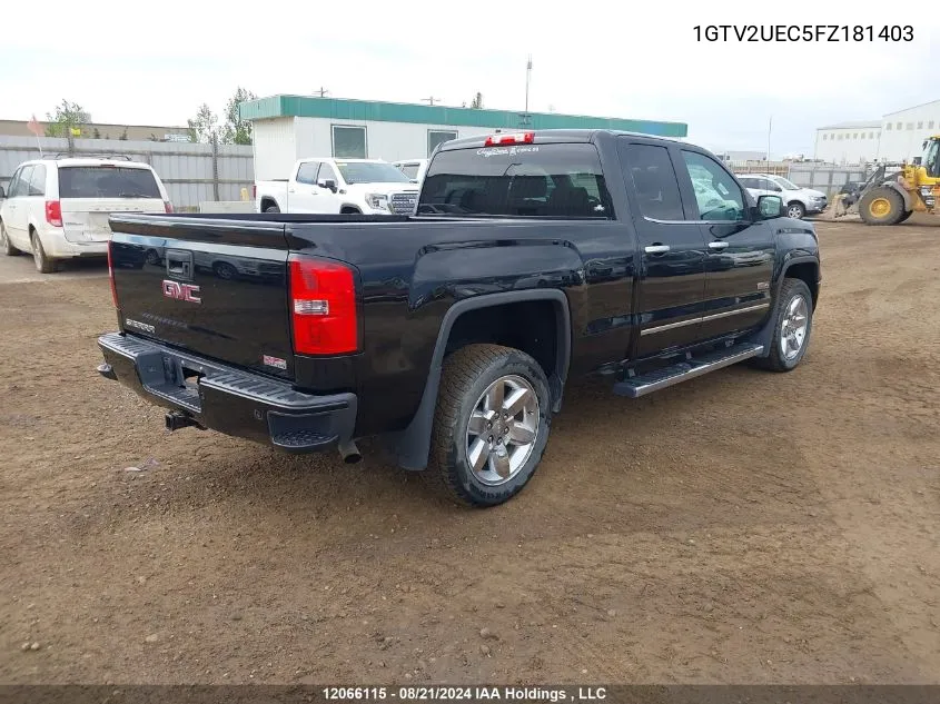 2015 GMC Sierra K1500 Sle VIN: 1GTV2UEC5FZ181403 Lot: 12066115